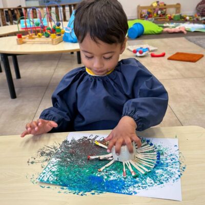 blooming buds children painting